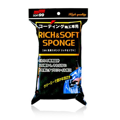 Mút Xốp Mềm Rửa Xe Rich & Soft Sponge C-142 Soft99 - Made In Japan