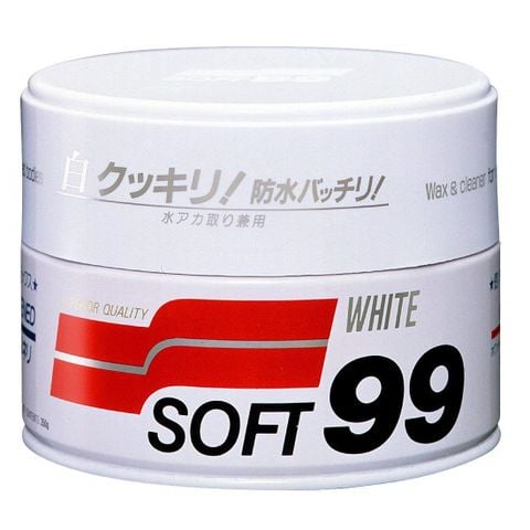 Sáp Vệ Sinh Và Phủ Bóng Sơn Xe Ôtô Màu Trắng White Soft Wax W-3 SOFT99 | JAPAN