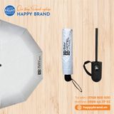 Dù cầm tay gấp 3, tự động 1 chiều, 10 kèo, R55cm, cán nhựa đen - BAY HOTEL
