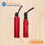 Dù cầm tay gấp 3, tự động 1 chiều, 10 kèo, R55cm, cán nhựa đen - ĐỎ