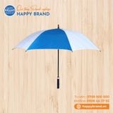 Dù cầm tay Poly, R75cm, cán mút - XANH TRẮNG