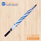 Dù cầm tay Poly, R75cm, cán mút - XANH TRẮNG