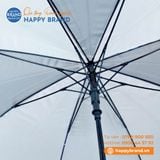 Dù cầm tay Poly, R75cm, cán mút - XANH TRẮNG