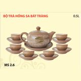 Bộ Trà Hồng Sa Bát Tràng