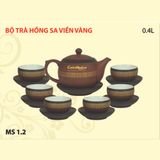 Bộ Trà Hồng Sa Viền Vàng