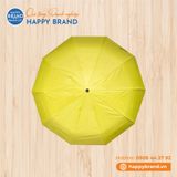 Dù cầm tay gấp 3, tự động 1 chiều, 10 kèo, R55cm, cán nhựa đen - VÀNG