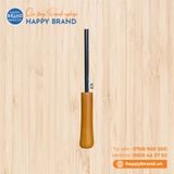 Dù cầm tay sắt, R60cm, cán gỗ thẳng - VÀNG ĐEN