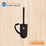 Dù cầm tay gấp 3, tự động 1 chiều, 10 kèo, R55cm, cán nhựa đen - XANH DA
