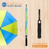 Dù cầm tay Poly 2 tầng, R75cm, cán mút - XANH VÀNG