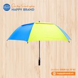 Dù cầm tay Poly 2 tầng, R75cm, cán mút - XANH VÀNG