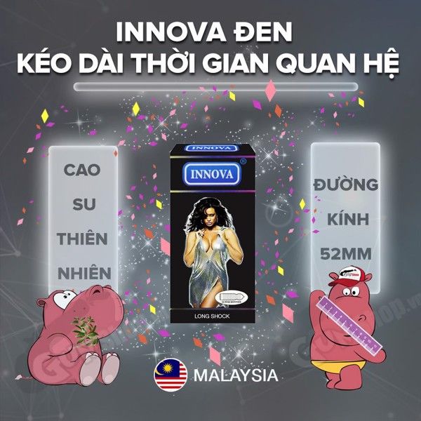 Bao cao su Innova gai gân nổi kéo dài hộp 12 cái