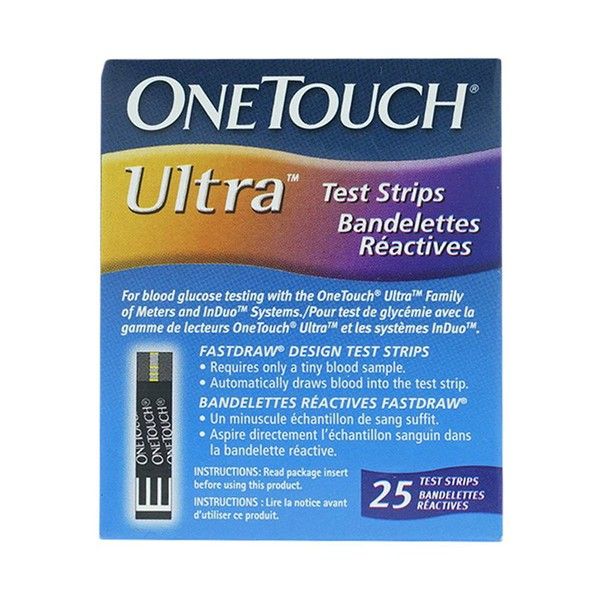 Que thử đường huyết Onetouch Ultra 25 (lọ 25 que)