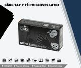 Găng tay y tế cao su nhân tạo không bột Nitrile I'm Gloves hộp 100 cái Hàng Thái Lan (màu đen)