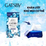 hăn giấy ướt khử mùi diệt khuẩn Gatsby Ice CItrus cực cay mát nhất gói 30 miếng Made in Japan