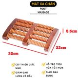 Bàn lăn gỗ massage chân 5 hàng đại