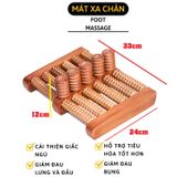 Bàn lăn gỗ massage 5 hàng 6 cột