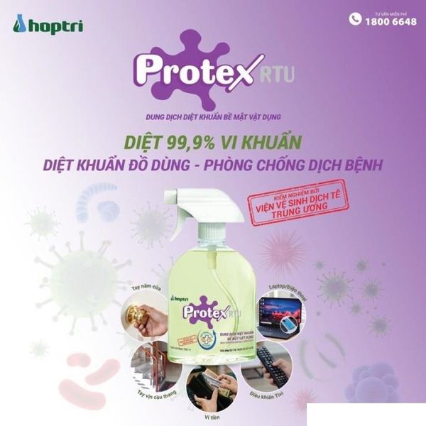 Dung dịch sát khuẩn bề mặt vật dụng Protex RTU 500ml diệt 99,9%