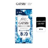 Giấy Ướt Khử Mùi Gatsby Cool ngừa mụn giảm bóng nhờn gói 42 miếng