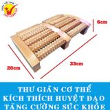 Bàn lăn gỗ massage chân 6 hàng đại