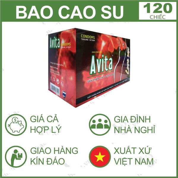 Bao Cao Su AVITA (Hộp 120 cái)