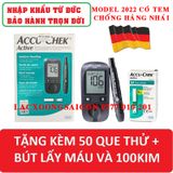 Combo Máy đo đường huyết Accu chek Active Tặng ngay 50 test thử | tiểu đường