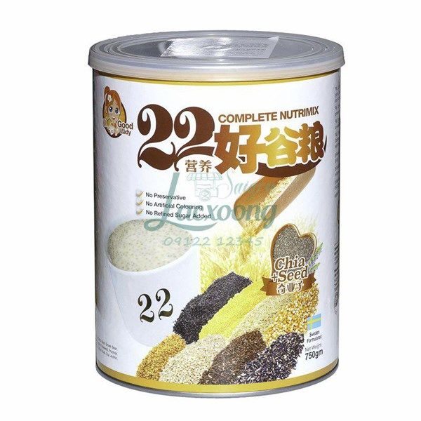 Bột ngũ cốc dinh dưỡng 22 Complete Nutrimix Chia Seed 750g/hộp