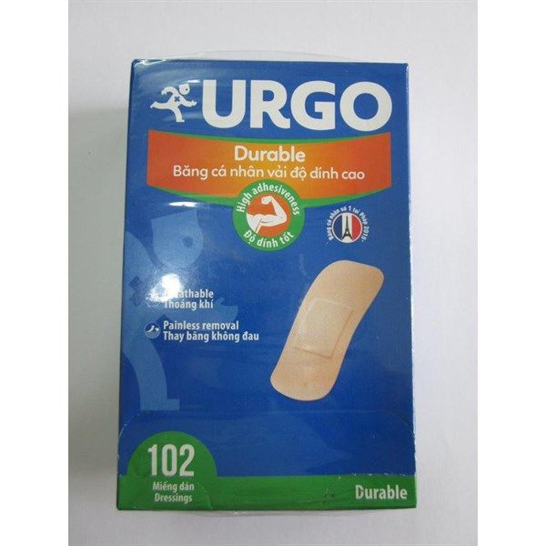 Băng cá nhân vải Urgo Durable 102 (102 cái)