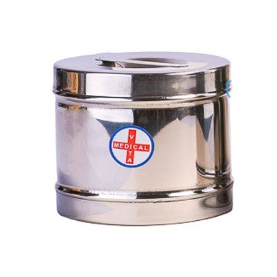 Hộp gòn inox Vita đúc (có nắp) phi 8.5cm x 7.0