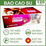 Bao cao su Aoxinni siêu mỏng hương dâu quyến rũ Hộp 120 cái