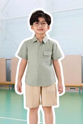 Áo sơ mi ngắn tay bé trai Rabity 902.018