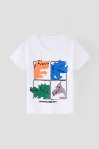 Áo thun ngắn tay khủng long bé trai Rabity 900.071.072