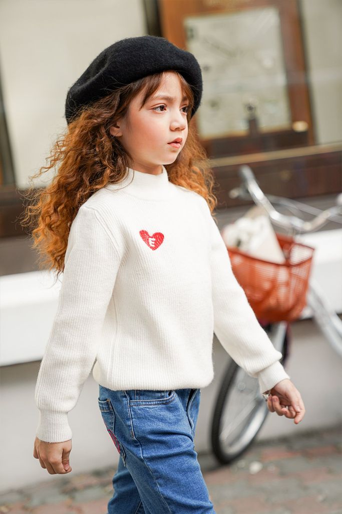 Áo len cổ lọ bé gái Rabity x ELLE Kids- designed in Paris 80029