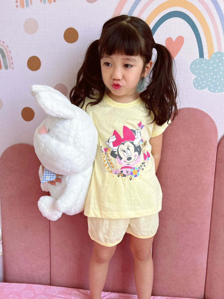 Bộ thun ngắn tay Minnie bé gái Rabity 5682