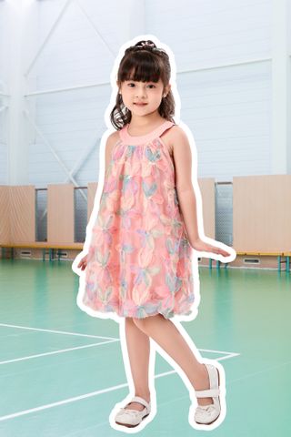 Đầm váy voan cổ yếm sát nách bé gái Rabity 952.019