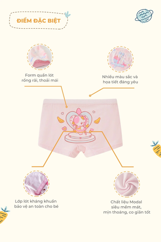 [QUÀ TẶNG] Quần lót đùi Modal bé gái Rabity 33041