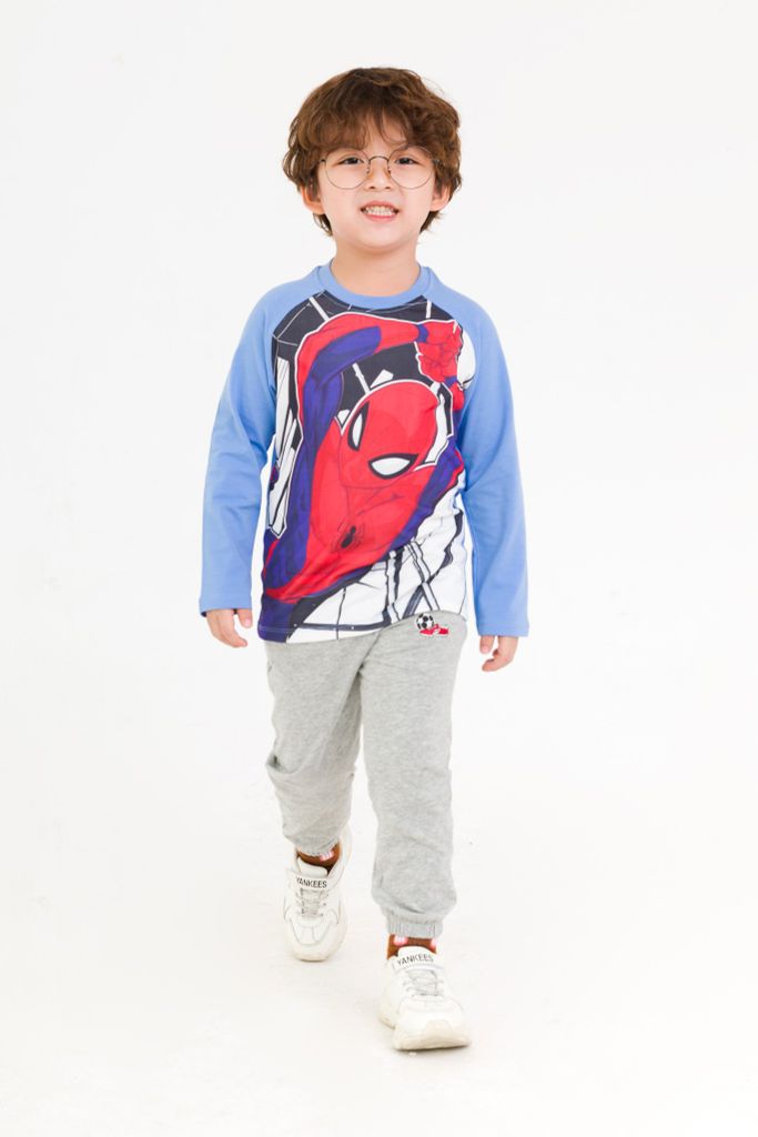 Áo thun dài tay Spider Man bé trai Rabity 5512