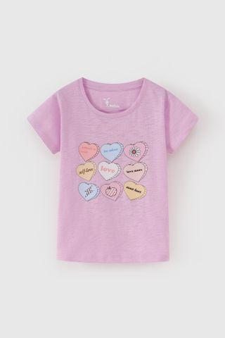 Áo thun ngắn tay bé gái Rabity 900.064