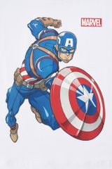 Áo thun ngắn tay Đội trưởng Mỹ Captain America bé trai Rabity 500.006