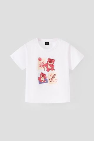 Áo thun Gấu Dâu Lotso ngắn tay bé gái Rabity 500.048