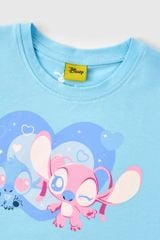 Áo thun ngắn tay Stitch bé gái Rabity 500.086