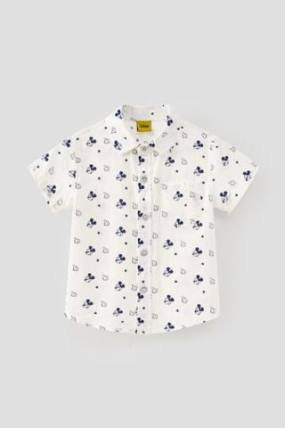 Áo sơ mi Mickey ngắn tay bé trai Rabity 502.006