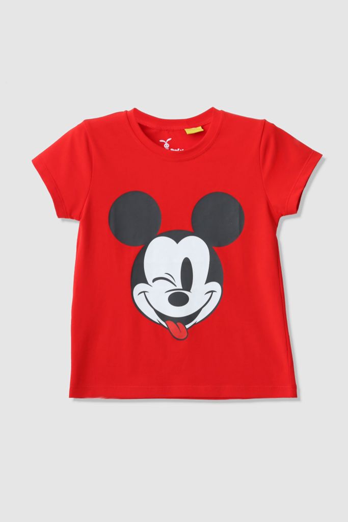 Áo thun Mickey ngắn tay bé gái Rabity 5125