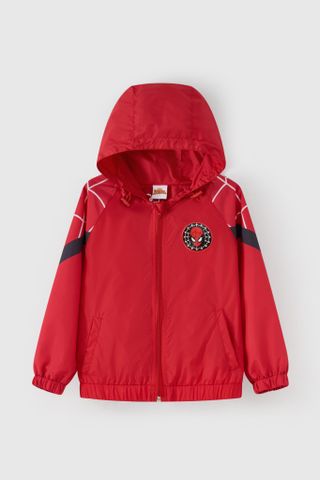 Áo khoác gió có mũ người nhện Spider-Man Marvel bé trai Rabity 522.005