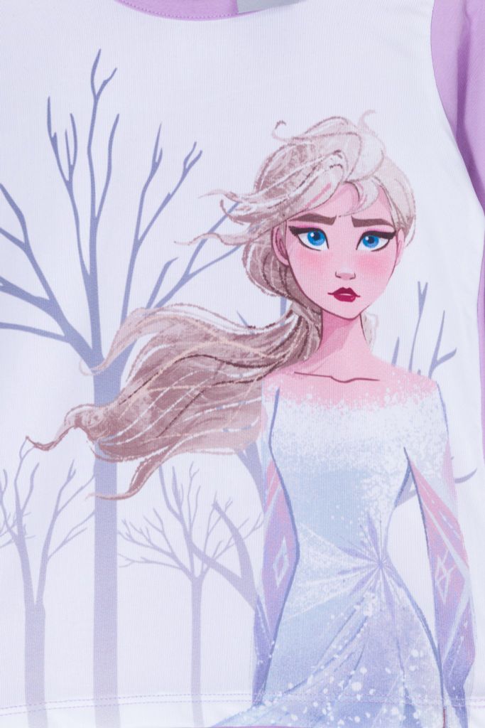 Bộ thun Elsa dài tay bé gái Rabity 5297