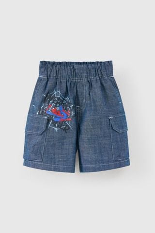 Quần short thô Spider-man bé trai Rabity 532.011