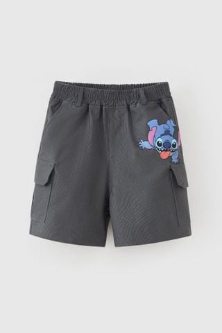 Quần short kaki lưng chun Stitch Disney bé trai Rabity 532.012