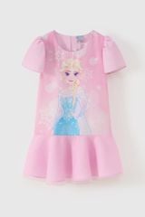 Đầm váy thô Elsa ngắn tay bé gái Rabity 550.002