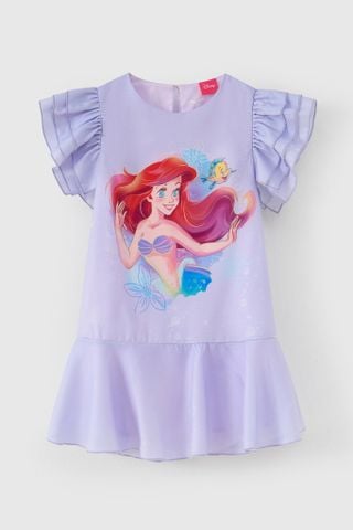 Đầm váy công chúa thô ngắn tay nàng tiên cá Ariel bé gái Rabity 550.018