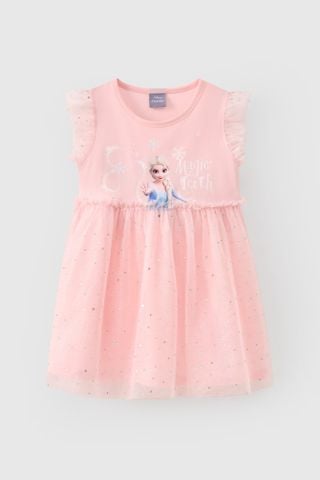 Đầm váy voan Elsa ngắn tay bé gái Rabity 550.113