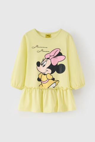 Đầm váy thun dài tay Minnie Disney bé gái Rabity 551.002